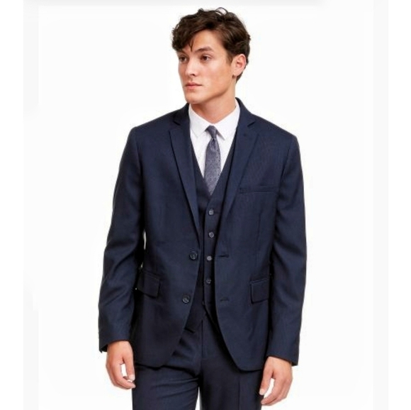 🌸Gianni Versace |‎ Navy Blue Fitted Blazer - Picture 1 of 11
